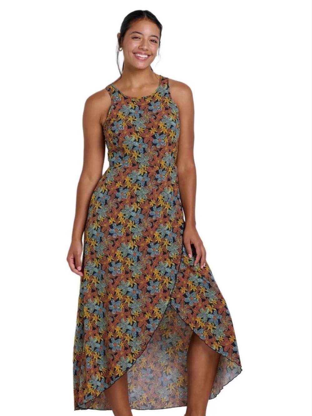 Toad & Co Sun-kissed Sleeveless High-Low Floral Maxi Dress - S